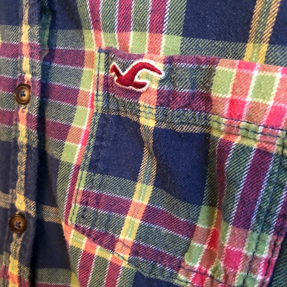 ❄️ HOLLISTER Flannel shirt!  Sz Medium/Large ⛄️ - Picture 2 of 5